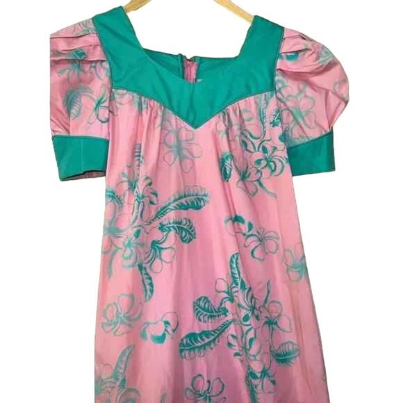 Princess Kaiulani Hawaiian Muumuu sz.4 Retro. - Picture 7 of 8